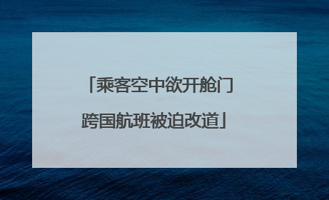乘客空中欲开舱门 跨国航班被迫改道