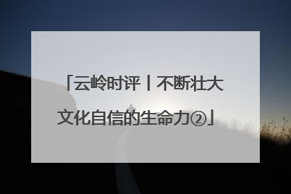 云岭时评丨不断壮大文化自信的生命力②
