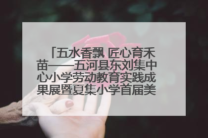 五水香飘 匠心育禾苗——五河县东刘集中心小学劳动教育实践成果展暨夏集小学首届美食节盛大举行