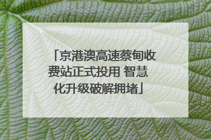 京港澳高速蔡甸收费站正式投用 智慧化升级破解拥堵