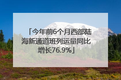 今年前6个月西部陆海新通道班列运量同比增长76.9%