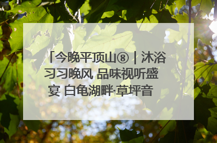 今晚平顶山⑧｜沐浴习习晚风 品味视听盛宴 白龟湖畔·草坪音乐会激情上演
