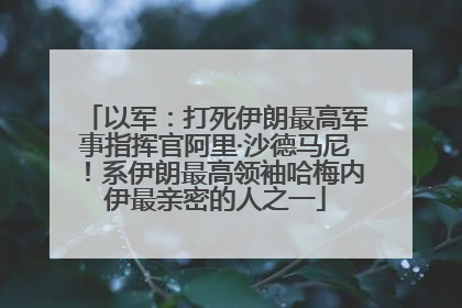 以军：打死伊朗最高军事指挥官阿里·沙德马尼！系伊朗最高领袖哈梅内伊最亲密的人之一