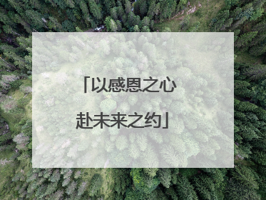 以感恩之心 赴未来之约