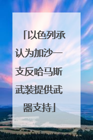 以色列承认为加沙一支反哈马斯武装提供武器支持