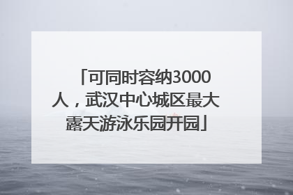 可同时容纳3000人，武汉中心城区最大露天游泳乐园开园