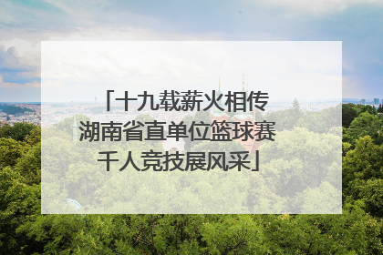 十九载薪火相传 湖南省直单位篮球赛千人竞技展风采