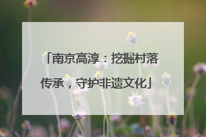 南京高淳：挖掘村落传承，守护非遗文化