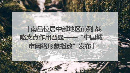 南昌位居中部地区前列 战略支点作用凸显——“中国城市网络形象指数”发布