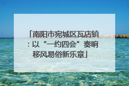 南阳市宛城区瓦店镇：以“一约四会”奏响移风易俗新乐章