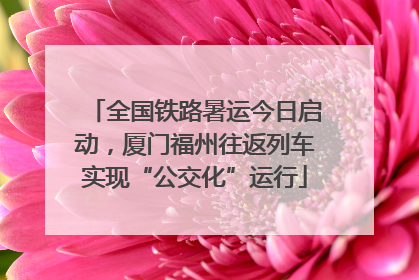 全国铁路暑运今日启动，厦门福州往返列车实现“公交化”运行