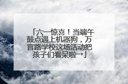 六一惊喜！当端午鼓点遇上机器狗，万官路学校这场活动把孩子们看呆啦→