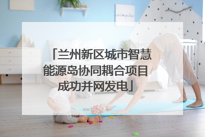 兰州新区城市智慧能源岛协同耦合项目成功并网发电