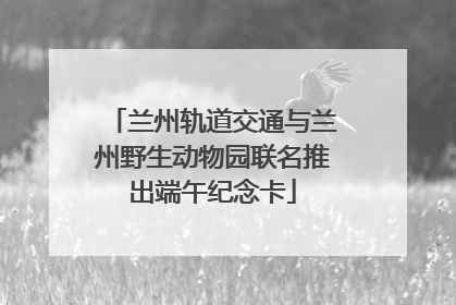 兰州轨道交通与兰州野生动物园联名推出端午纪念卡