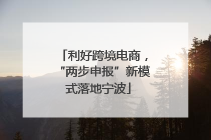 利好跨境电商，“两步申报”新模式落地宁波