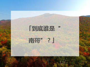 到底谁是“南哥”？