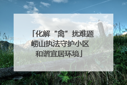 化解“禽”扰难题 崂山执法守护小区和谐宜居环境