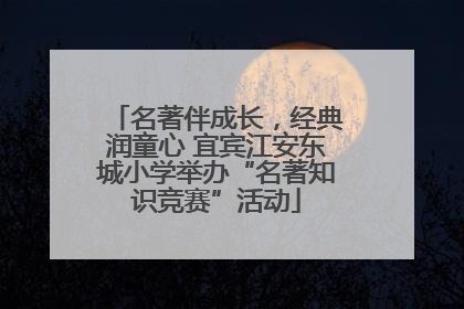 名著伴成长，经典润童心 宜宾江安东城小学举办“名著知识竞赛”活动