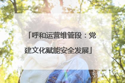 呼和运营维管段：党建文化赋能安全发展