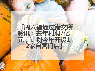 周六福通过港交所聆讯：去年利润7亿元，计划今年开设12家自营门店