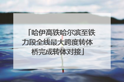 哈伊高铁哈尔滨至铁力段全线最大跨度转体桥完成转体对接