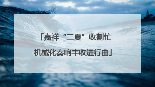 嘉祥“三夏”收割忙 机械化奏响丰收进行曲