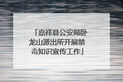 嘉祥县公安局卧龙山派出所开展禁毒知识宣传工作