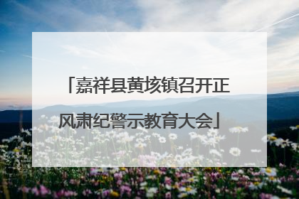 嘉祥县黄垓镇召开正风肃纪警示教育大会