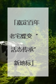嘉定百年老宅蝶变“活态传承”新地标