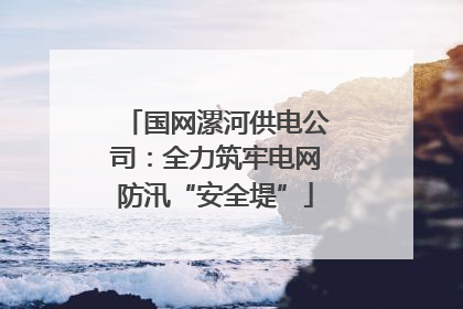 国网漯河供电公司：全力筑牢电网防汛“安全堤”