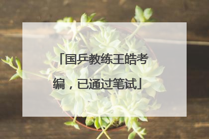 国乒教练王皓考编，已通过笔试