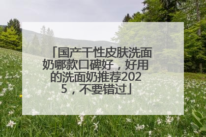 国产干性皮肤洗面奶哪款口碑好，好用的洗面奶推荐2025，不要错过