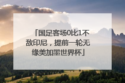 国足客场0比1不敌印尼，提前一轮无缘美加墨世界杯