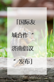 国际友城合作“济南倡议”发布