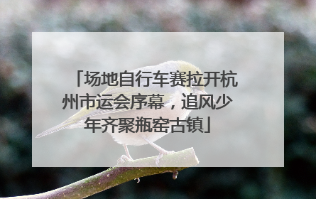 场地自行车赛拉开杭州市运会序幕，追风少年齐聚瓶窑古镇