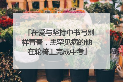 在爱与坚持中书写别样青春，患罕见病的他在轮椅上完成中考