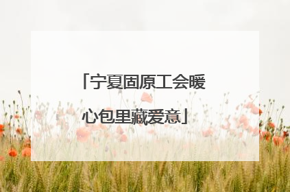 宁夏固原工会暖心包里藏爱意