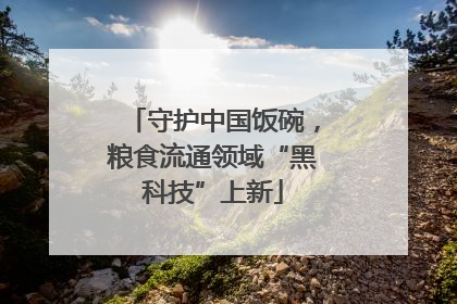 守护中国饭碗，粮食流通领域“黑科技”上新