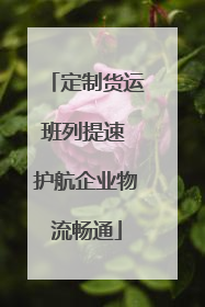定制货运班列提速 护航企业物流畅通