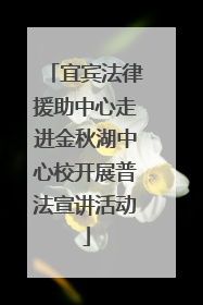 宜宾法律援助中心走进金秋湖中心校开展普法宣讲活动