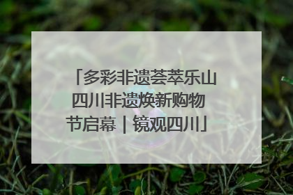 多彩非遗荟萃乐山 四川非遗焕新购物节启幕｜镜观四川