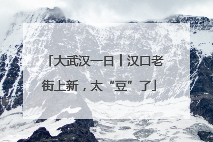 大武汉一日︱汉口老街上新，太“豆”了