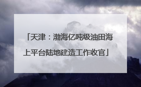 天津：渤海亿吨级油田海上平台陆地建造工作收官