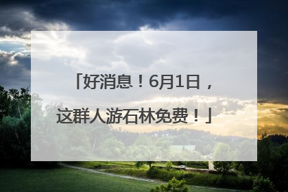 好消息！6月1日，这群人游石林免费！
