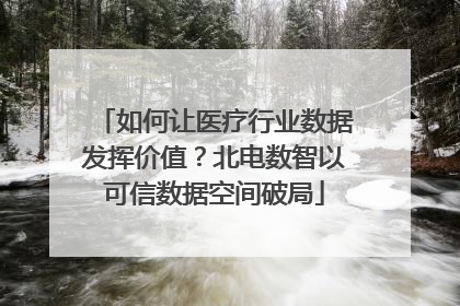 如何让医疗行业数据发挥价值？北电数智以可信数据空间破局