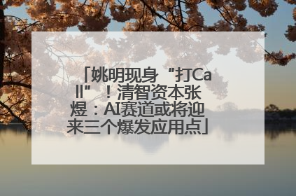 姚明现身“打Call”！清智资本张煜：AI赛道或将迎来三个爆发应用点