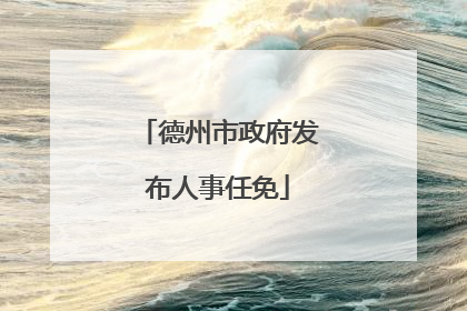 德州市政府发布人事任免