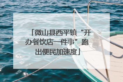 微山县西平镇“开办餐饮店一件事”跑出便民加速度