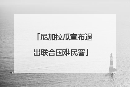 尼加拉瓜宣布退出联合国难民署