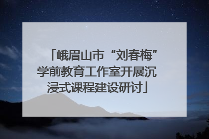峨眉山市“刘春梅”学前教育工作室开展沉浸式课程建设研讨